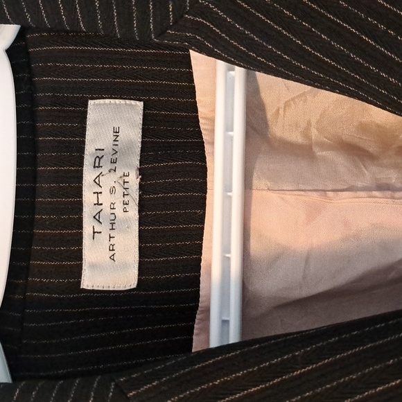 Tahari Pin Stripped Blazer, Petite - Picture 5 of 6